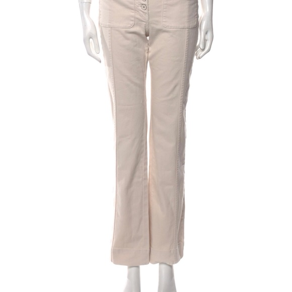 Great Pre Owned condition Ulla Johnson high-waisted beige denim size 2 - Picture 3 of 8